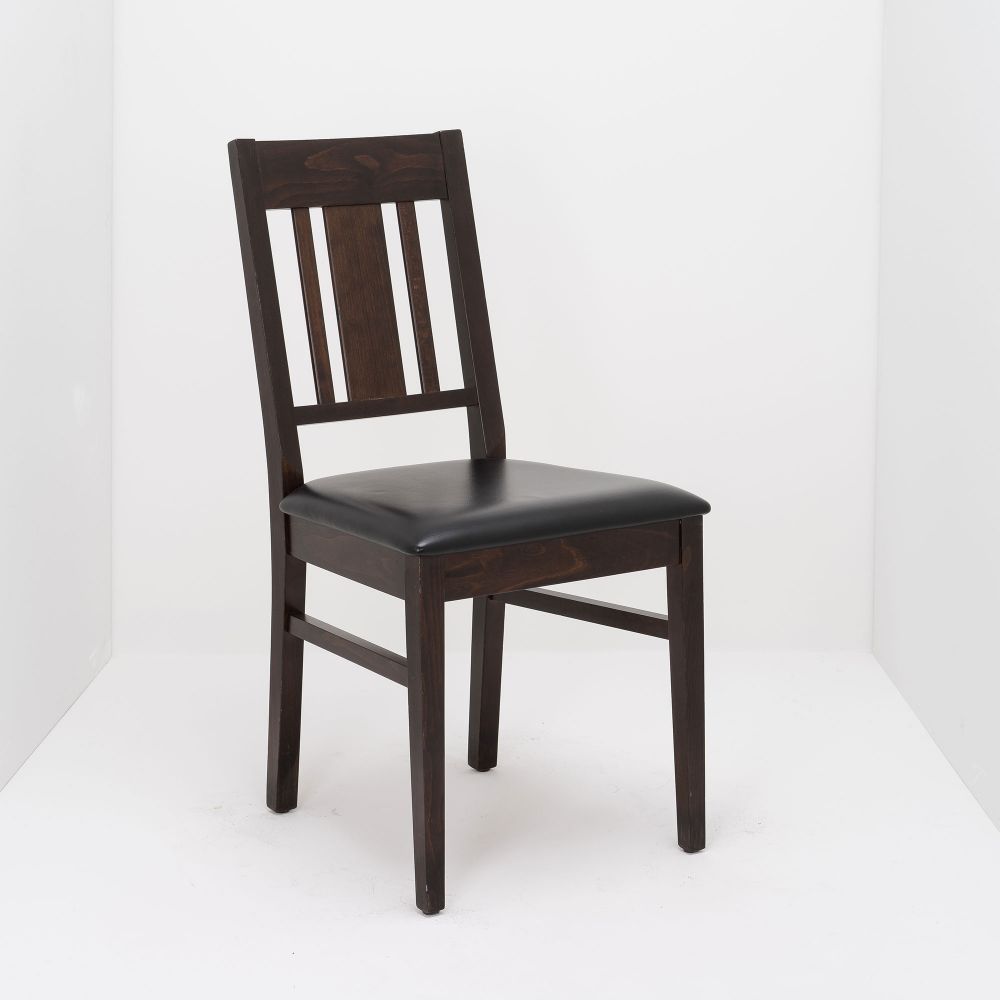 Sitzschale: Leder, Gestell: Holz, Gestell: Eiche, Gestell: massiv, Gestell: gebeizt, Einsatzbereich: Wohnen, Einsatzbereich: Restaurant, Einsatzbereich: Lounge, Einsatzbereich: Hotel, Einsatzbereich: Altenheim