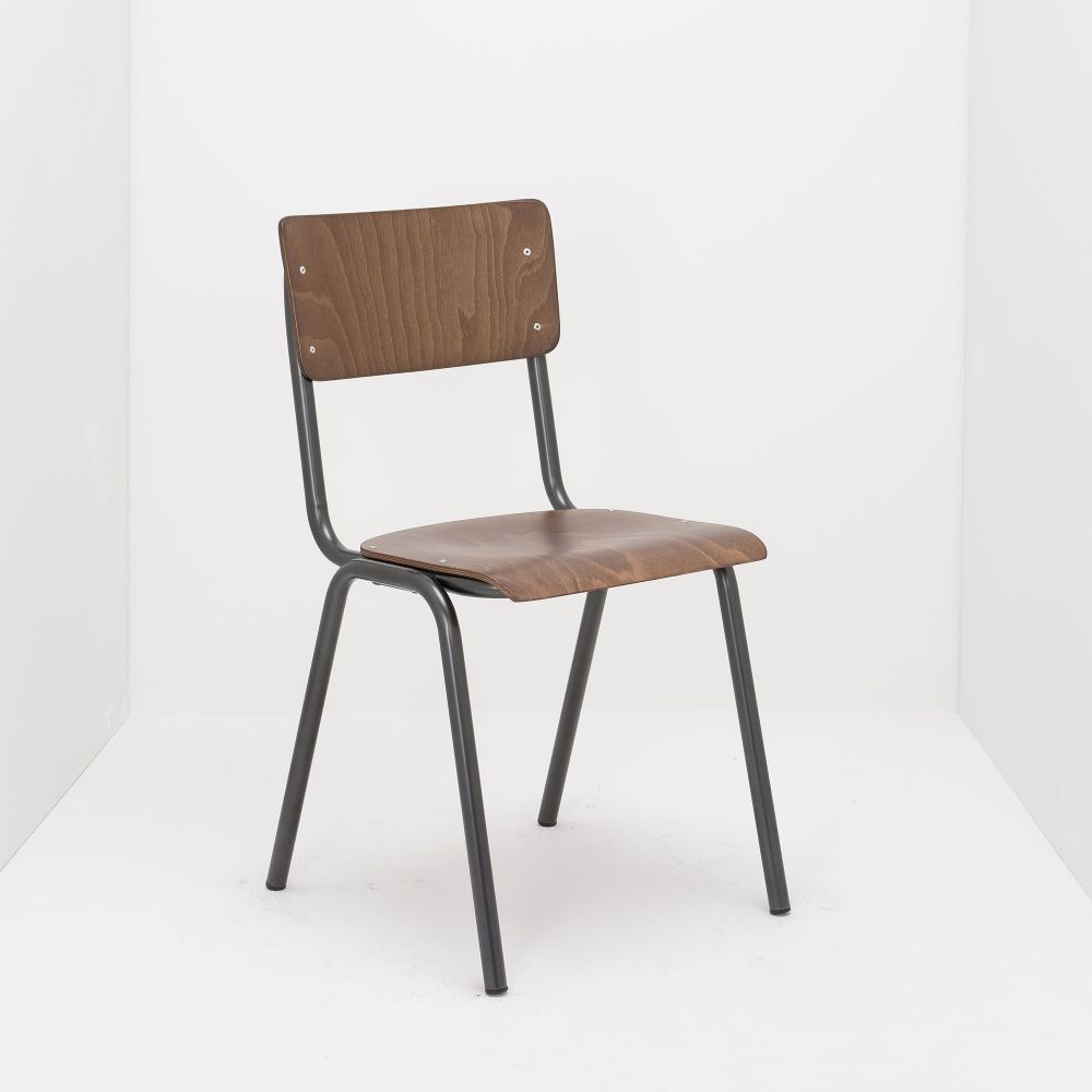 Sitzschale: Holz, Gestell: Metall, Gestell: lackiert, Einsatzbereich: Krankenhaus, Einsatzbereich: Schule, Einsatzbereich: Museum, Einsatzbereich: Restaurant, Einsatzbereich: Lounge, Einsatzbereich: Universität, Einsatzbereich: Mehrzweckhalle, Weitere Eigenschaften: stapelbar